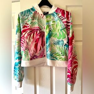 Nike cropped jacket Ladies Medium, tropical print